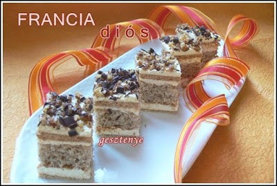 Francia diós/mákos sütemény